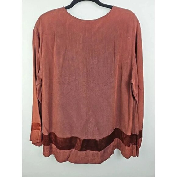 Yasuko Blouse Top Elastic Waist Pants Silk Accents Size Small Medium Made in USA - Picture 12 of 15